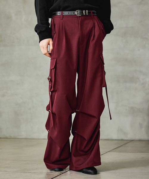SET UP対応】ニータックベルトカーゴパンツ(HARE)（カーゴパンツ