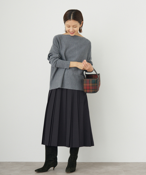 IENA(イエナ)の「ストレッチプリーツスカート(スカート・レディース・ライトグレー/ネイビー・36/38)」の21枚目の写真