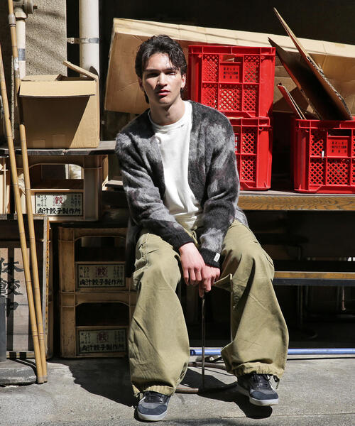 MANASTASH（マナスタッシュ）の「MANASTASH/マナスタッシュ/BLURRY JAQUARD CARDIGAN（カーディガン/ボレロ・メンズ・ブラック/グレー/モスグリーン・L/M/S/XL）」の9枚目の写真