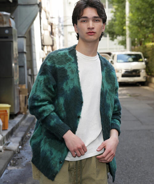 MANASTASH（マナスタッシュ）の「MANASTASH/マナスタッシュ/BLURRY JAQUARD CARDIGAN（カーディガン/ボレロ・メンズ・ブラック/グレー/モスグリーン・L/M/S/XL）」の14枚目の写真