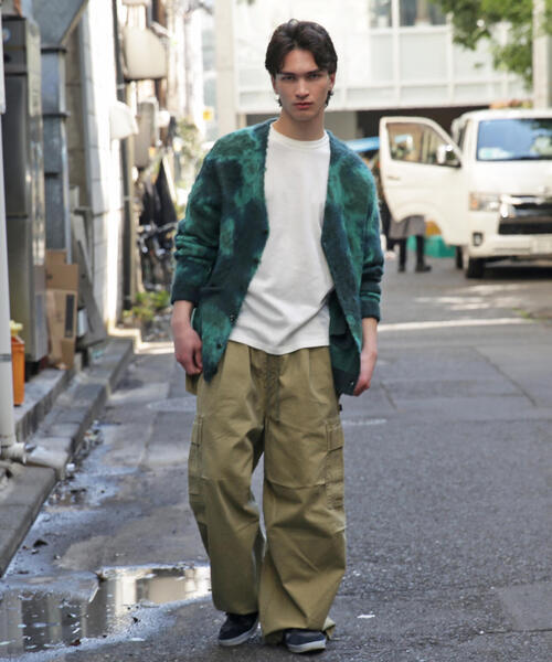 MANASTASH（マナスタッシュ）の「MANASTASH/マナスタッシュ/BLURRY JAQUARD CARDIGAN（カーディガン/ボレロ・メンズ・ブラック/グレー/モスグリーン・L/M/S/XL）」の15枚目の写真