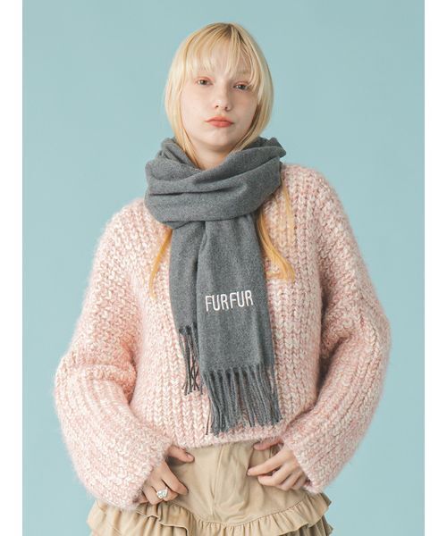 FURFUR（ファーファー）の「ミックスヤーンチャンキーセーター（ニット/セーター・レディース・ブルー/ピンク/レッド・F）」の2枚目の写真