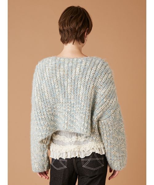 FURFUR（ファーファー）の「ミックスヤーンチャンキーセーター（ニット/セーター・レディース・ブルー/ピンク/レッド・F）」の8枚目の写真