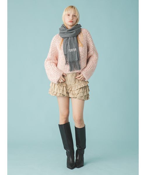 FURFUR（ファーファー）の「ミックスヤーンチャンキーセーター（ニット/セーター・レディース・ブルー/ピンク/レッド・F）」の13枚目の写真