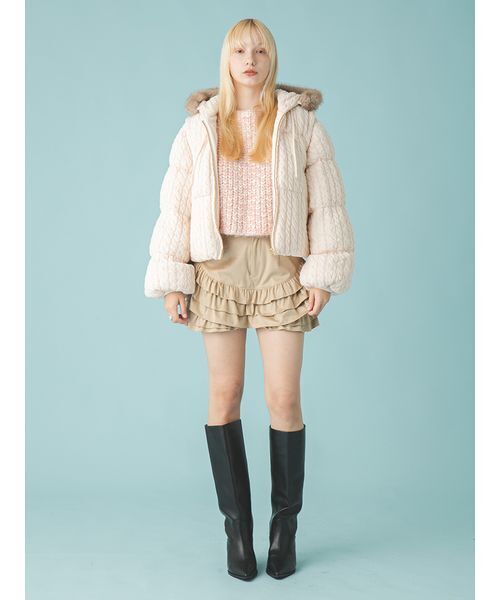 FURFUR（ファーファー）の「ミックスヤーンチャンキーセーター（ニット/セーター・レディース・ブルー/ピンク/レッド・F）」の14枚目の写真