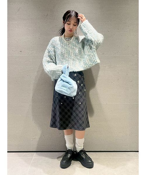 FURFUR（ファーファー）の「ミックスヤーンチャンキーセーター（ニット/セーター・レディース・ブルー/ピンク/レッド・F）」の15枚目の写真