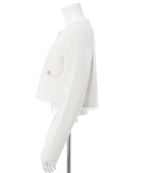 INGNI（イング）の「【WEB限定】ツイードフリンジジャケット(セットアップ対応)（その他アウター・レディース・サックスブルー/ブラック/オフホワイト・M）」の17枚目の写真