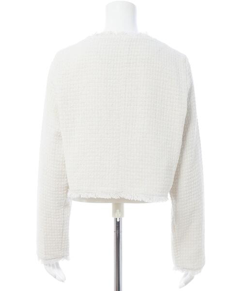 INGNI（イング）の「【WEB限定】ツイードフリンジジャケット(セットアップ対応)（その他アウター・レディース・サックスブルー/ブラック/オフホワイト・M）」の16枚目の写真