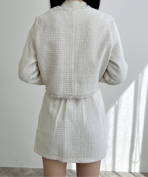 セール】【WEB限定】ツイードフリンジジャケット(セットアップ対応