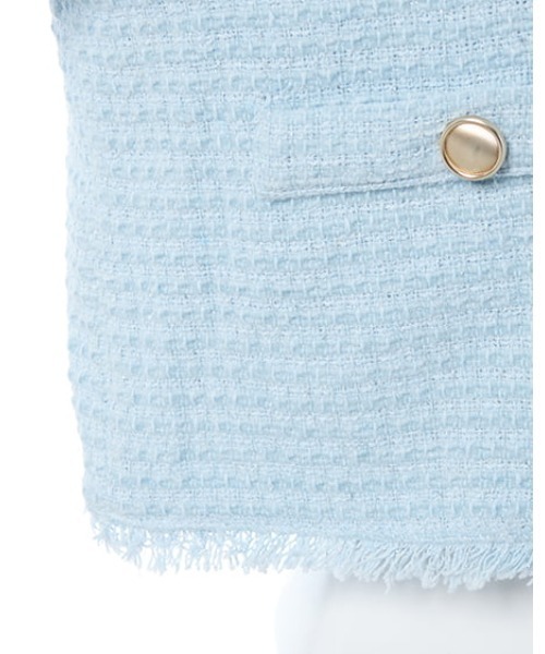 INGNI（イング）の「【WEB限定】ツイードフリンジジャケット(セットアップ対応)（その他アウター・レディース・サックスブルー/ブラック/オフホワイト・M）」の11枚目の写真