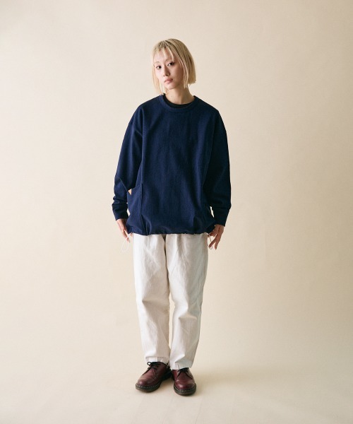 rehacer(レアセル)の「rehacer : Loop Weel Multi Pocket CS / ループ ウイール(吊り編み) マルチポケット カットソー(Tシャツ/カットソー・レディース・ネイビー/オレンジ/ホワイト/グリーン・MEDIUM/SMALL)」の13枚目の写真