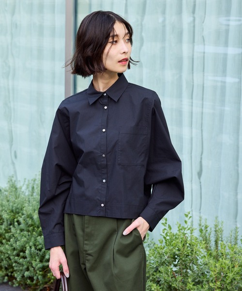 c/est（シーエ）の「c/est/シーエ ANITA アニタ ドルマンスリーブ ロングスリーブシャツ（シャツ/ブラウス・レディース・ブラック/オフホワイト/ブルー・FREE）」の16枚目の写真