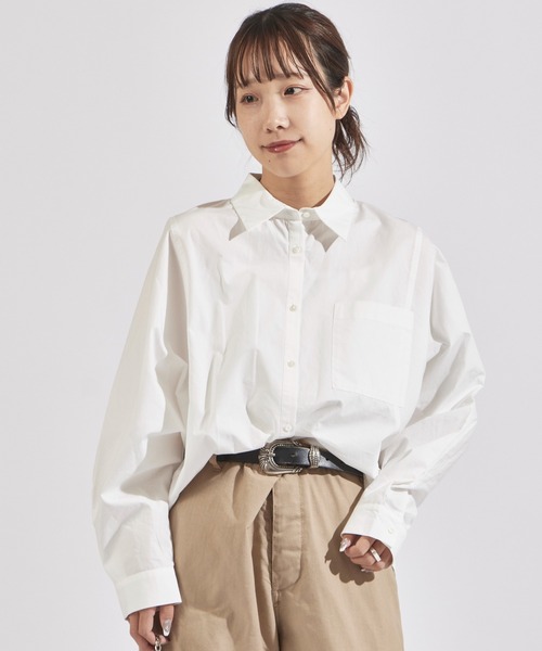 c/est（シーエ）の「c/est/シーエ ANITA アニタ ドルマンスリーブ ロングスリーブシャツ（シャツ/ブラウス・レディース・ブラック/オフホワイト/ブルー・FREE）」の6枚目の写真