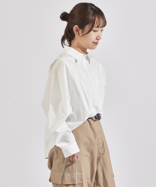 c/est（シーエ）の「c/est/シーエ ANITA アニタ ドルマンスリーブ ロングスリーブシャツ（シャツ/ブラウス・レディース・ブラック/オフホワイト/ブルー・FREE）」の7枚目の写真