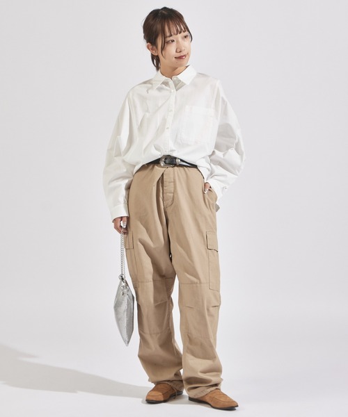 c/est（シーエ）の「c/est/シーエ ANITA アニタ ドルマンスリーブ ロングスリーブシャツ（シャツ/ブラウス・レディース・ブラック/オフホワイト/ブルー・FREE）」の10枚目の写真