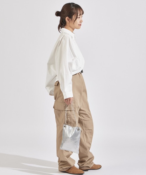 c/est（シーエ）の「c/est/シーエ ANITA アニタ ドルマンスリーブ ロングスリーブシャツ（シャツ/ブラウス・レディース・ブラック/オフホワイト/ブルー・FREE）」の11枚目の写真