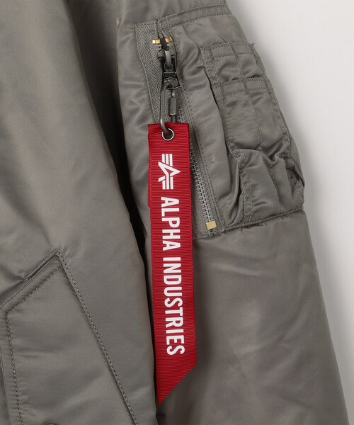 Alpha Industries（アルファインダストリーズ）の「Alpha Industries/アルファ インダストリーズ ALPHA MA-1 FLIGHT JACKET（MA-1・メンズ・グレー/ブラック/オリーブ・MEDIUM/LARGE/X-LARGE）」の9枚目の写真