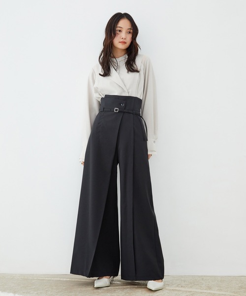 WEB限定カラー残りわずか！】HAKAMAアシメワイドパンツ