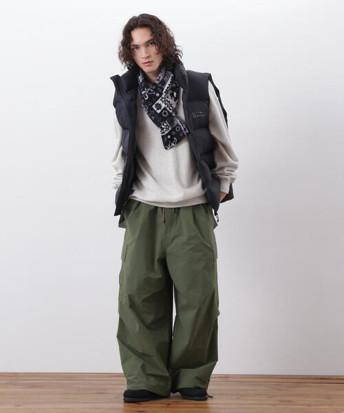 MANASTASH（マナスタッシュ）の「MANASTASH/マナスタッシュ　BANDANA FLEECE MUFFLER/バンダナフリースマフラー（マフラー・メンズ・ネイビー/ブラック・F）」の11枚目の写真