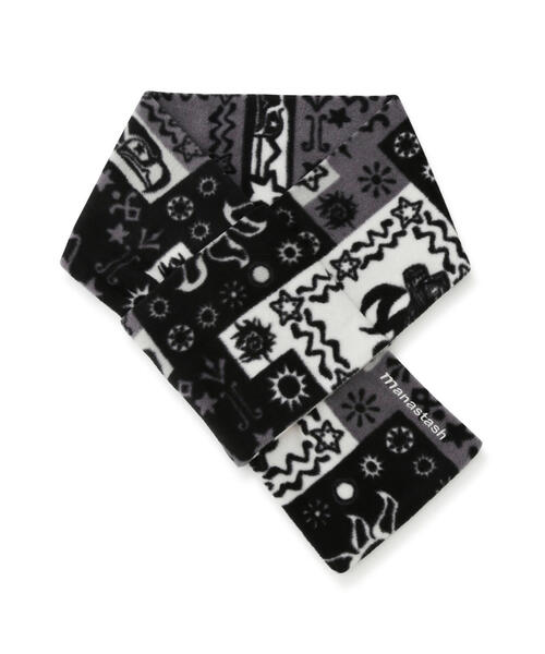 MANASTASH（マナスタッシュ）の「MANASTASH/マナスタッシュ　BANDANA FLEECE MUFFLER/バンダナフリースマフラー（マフラー・メンズ・ネイビー/ブラック・F）」の13枚目の写真