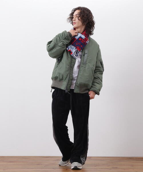 MANASTASH（マナスタッシュ）の「MANASTASH/マナスタッシュ　BANDANA FLEECE MUFFLER/バンダナフリースマフラー（マフラー・メンズ・ネイビー/ブラック・F）」の7枚目の写真