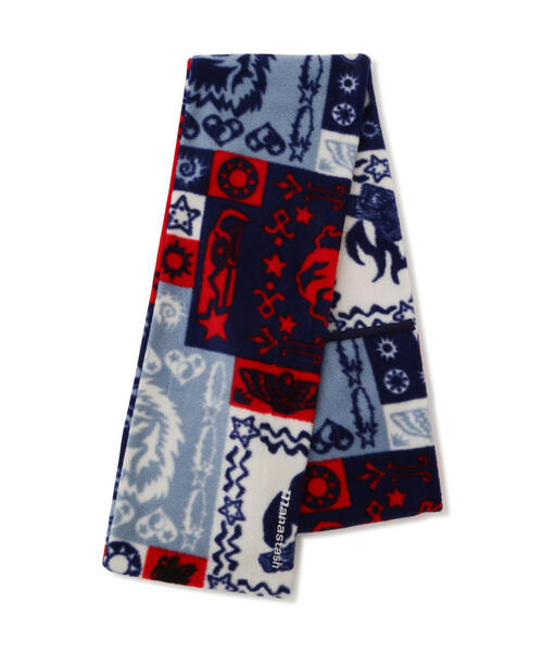 MANASTASH（マナスタッシュ）の「MANASTASH/マナスタッシュ　BANDANA FLEECE MUFFLER/バンダナフリースマフラー（マフラー・メンズ・ネイビー/ブラック・F）」の8枚目の写真