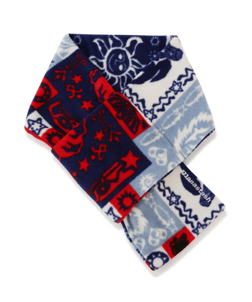 MANASTASH（マナスタッシュ）の「MANASTASH/マナスタッシュ　BANDANA FLEECE MUFFLER/バンダナフリースマフラー（マフラー・メンズ・ネイビー/ブラック・F）」の9枚目の写真