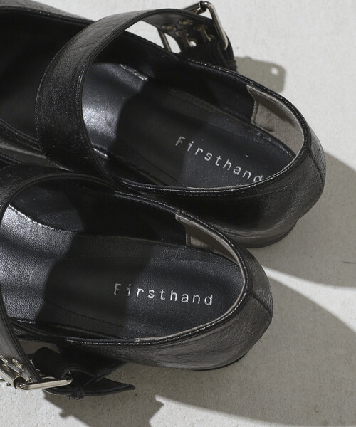 Firsthand(ファーストハンド)の「Firsthand/ファーストハンド ベルト ポインテッド フラットシューズ (22.5~24.5cmサイズ展開)(パンプス・レディース・シルバー/ブラック・MEDIUM/SMALL/LARGE)」の10枚目の写真