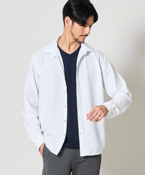 TETE HOMME（テットオム）の「ハイパーストレッチドビーシャツ（シャツ/ブラウス・メンズ・サンドベージュ/ネイビー/ホワイト・MEDIUM/X-LARGE/LARGE）」の5枚目の写真