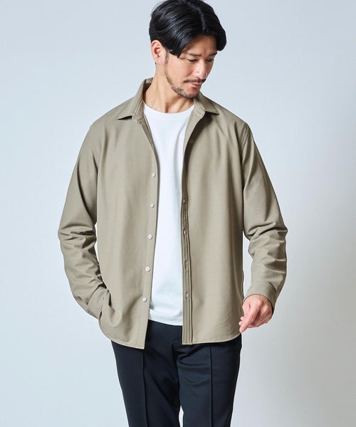 TETE HOMME（テットオム）の「ハイパーストレッチドビーシャツ（シャツ/ブラウス・メンズ・サンドベージュ/ネイビー/ホワイト・MEDIUM/X-LARGE/LARGE）」の7枚目の写真