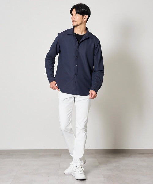 TETE HOMME（テットオム）の「ハイパーストレッチドビーシャツ（シャツ/ブラウス・メンズ・サンドベージュ/ネイビー/ホワイト・MEDIUM/X-LARGE/LARGE）」の12枚目の写真