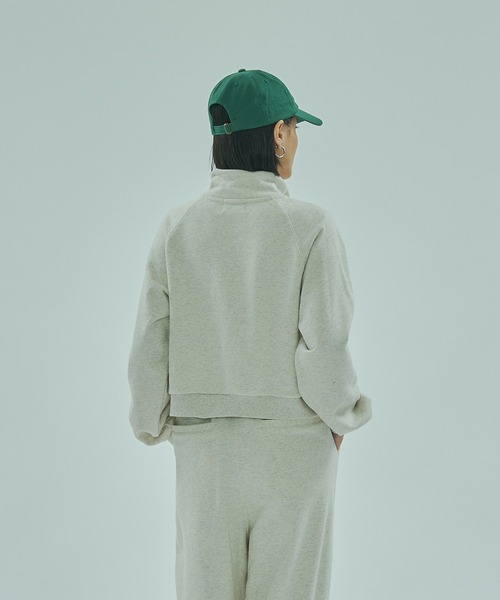 SPALDING（スポルディング）の「(SPALDING x ROSE BUD)ATHLETIC CLUB HALF ZIP（スウェット・レディース・オフホワイト/チャコール・ONE SIZE）」の5枚目の写真