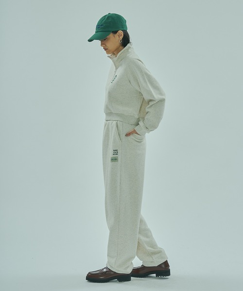 SPALDING（スポルディング）の「(SPALDING x ROSE BUD)ATHLETIC CLUB HALF ZIP（スウェット・レディース・オフホワイト/チャコール・ONE SIZE）」の8枚目の写真