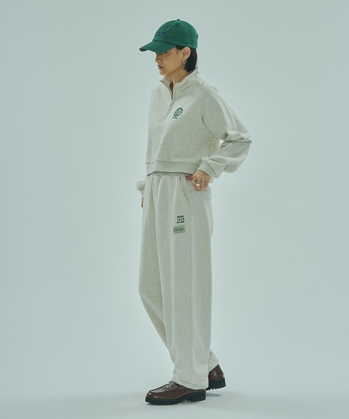 SPALDING（スポルディング）の「(SPALDING x ROSE BUD)ATHLETIC CLUB HALF ZIP（スウェット・レディース・オフホワイト/チャコール・ONE SIZE）」の9枚目の写真