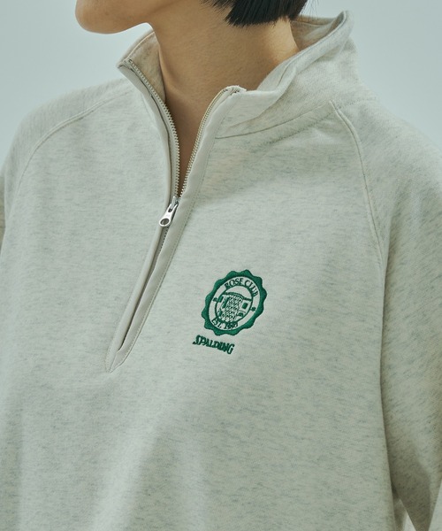 SPALDING（スポルディング）の「(SPALDING x ROSE BUD)ATHLETIC CLUB HALF ZIP（スウェット・レディース・オフホワイト/チャコール・ONE SIZE）」の12枚目の写真