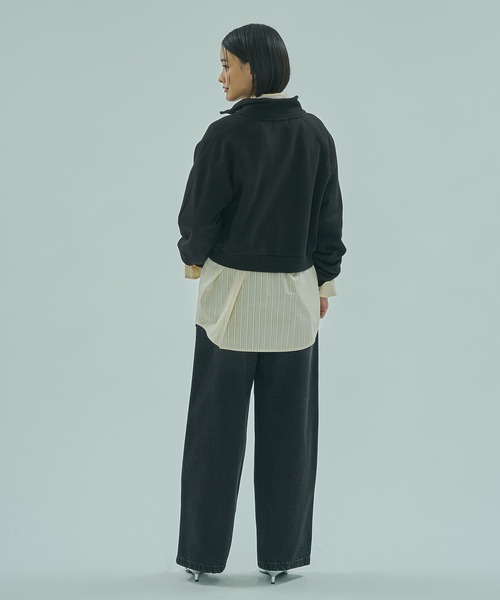 SPALDING（スポルディング）の「(SPALDING x ROSE BUD)ATHLETIC CLUB HALF ZIP（スウェット・レディース・オフホワイト/チャコール・ONE SIZE）」の21枚目の写真