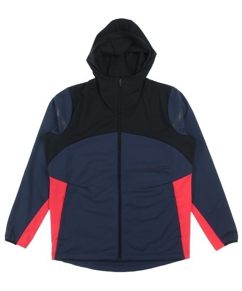 UNDER ARMOUR(アンダーアーマー)の「アンダーアーマー UAウインターニット 3レイヤー フルジップ フーディー(ジャージ・メンズ・ネイビー/ブルー・S/M/L/LL/3L)」の1枚目の写真