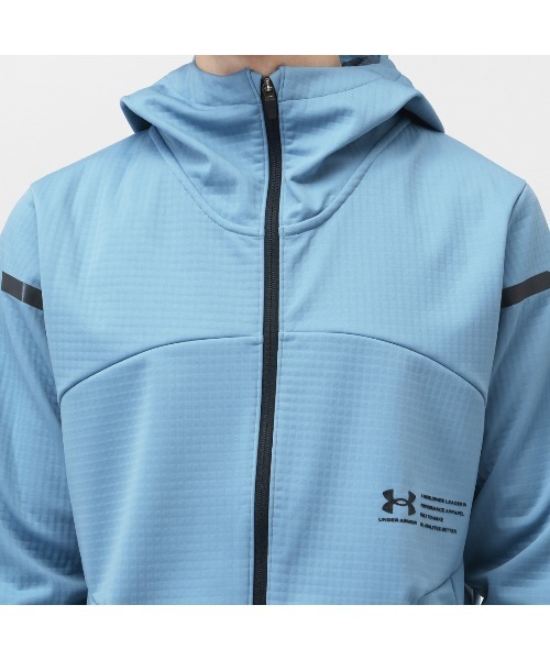 UNDER ARMOUR(アンダーアーマー)の「アンダーアーマー UAウインターニット 3レイヤー フルジップ フーディー(ジャージ・メンズ・ネイビー/ブルー・S/M/L/LL/3L)」の5枚目の写真