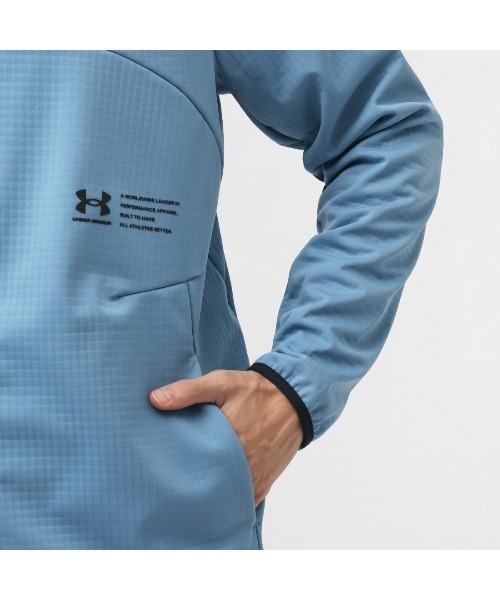 UNDER ARMOUR(アンダーアーマー)の「アンダーアーマー UAウインターニット 3レイヤー フルジップ フーディー(ジャージ・メンズ・ネイビー/ブルー・S/M/L/LL/3L)」の6枚目の写真
