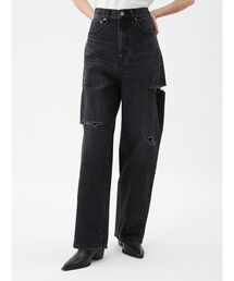 Mila Owen | カットアウトダメージセミワイドデニム(デニムパンツ)