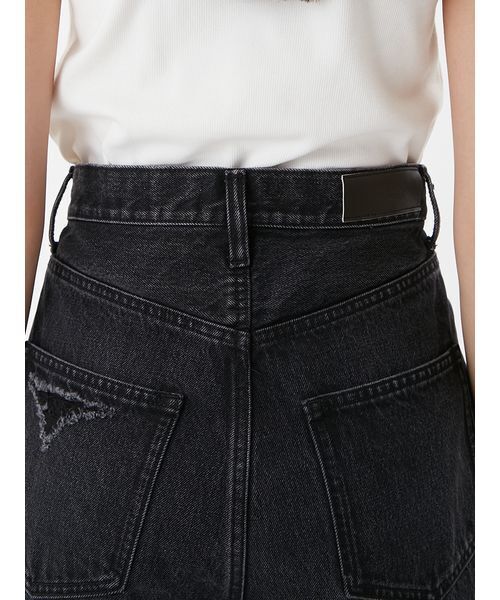 Mila Owen(ミラオーウェン)の「カットアウトダメージセミワイドデニム(デニムパンツ・レディース・ブラック/ライトブルー・0/1/00)」の9枚目の写真