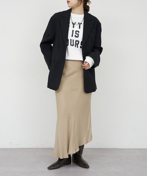 SHENERY（シーナリー）の「ヘムラインマーメイドスカート（スカート・レディース・ベージュ/ブラック・38/36）」の15枚目の写真