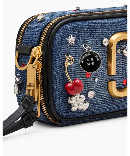MARC JACOBS 【THE SNAPSHOT】 デニムバッグ インディゴ Marc Jacobs The Quilted Denim Chain Snapshot バッグ | ブルー