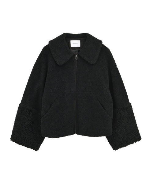 AMERICAN HOLIC（アメリカンホリック）の「衿付きボアブルゾン（ブルゾン・レディース・ブラック/グレイッシュベージュ・M/L）」の21枚目の写真