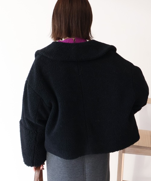 衿付きボアブルゾン（ブルゾン）｜AMERICAN HOLIC（アメリカンホリック