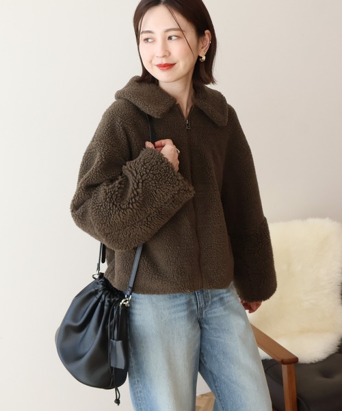 衿付きボアブルゾン（ブルゾン）｜AMERICAN HOLIC（アメリカンホリック