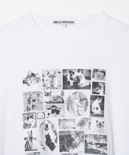 Millo Archive（ミロ アーカイブ）の「カスタムフレームキャットTシャツ[ホワイト]（Tシャツ/カットソー・メンズ・その他・LARGE/X-LARGE/MEDIUM）」の2枚目の写真