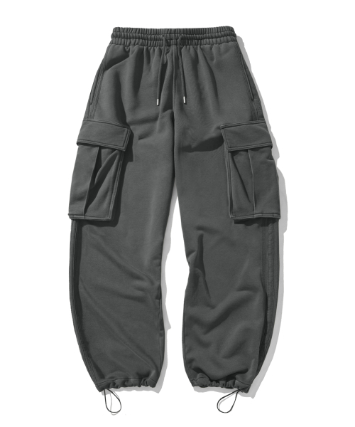 F.ILLUMINATE（フィルミネイト）の「ウォッシュドカーゴスウェットパンツ-チャコール（スウェットパンツ・レディース・その他・SMALL/MEDIUM/LARGE）」の2枚目の写真