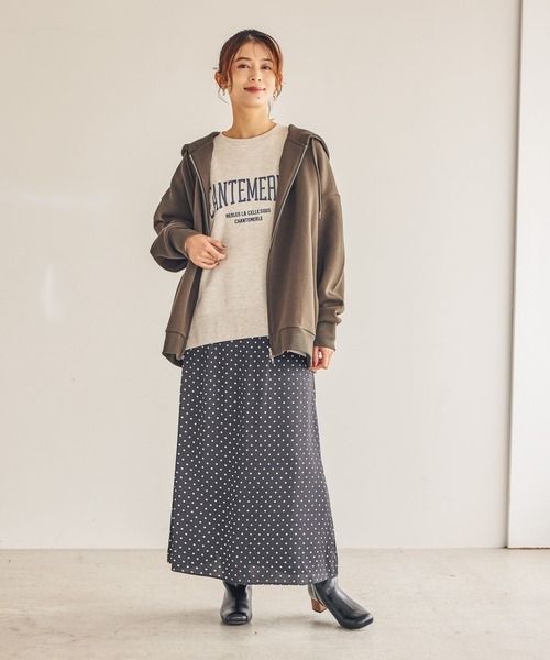 studio CLIP(スタディオクリップ)の「【WEB限定】ゆるZIPBIGフーディー(パーカー・レディース・杢グレー/モカ/ネイビー・FREE)」の18枚目の写真