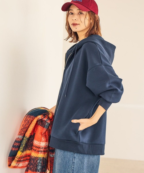 studio CLIP(スタディオクリップ)の「【WEB限定】ゆるZIPBIGフーディー(パーカー・レディース・杢グレー/モカ/ネイビー・FREE)」の22枚目の写真